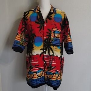 Vintage Free Style by Glorious Hawaiian Men's Buttons down  Small